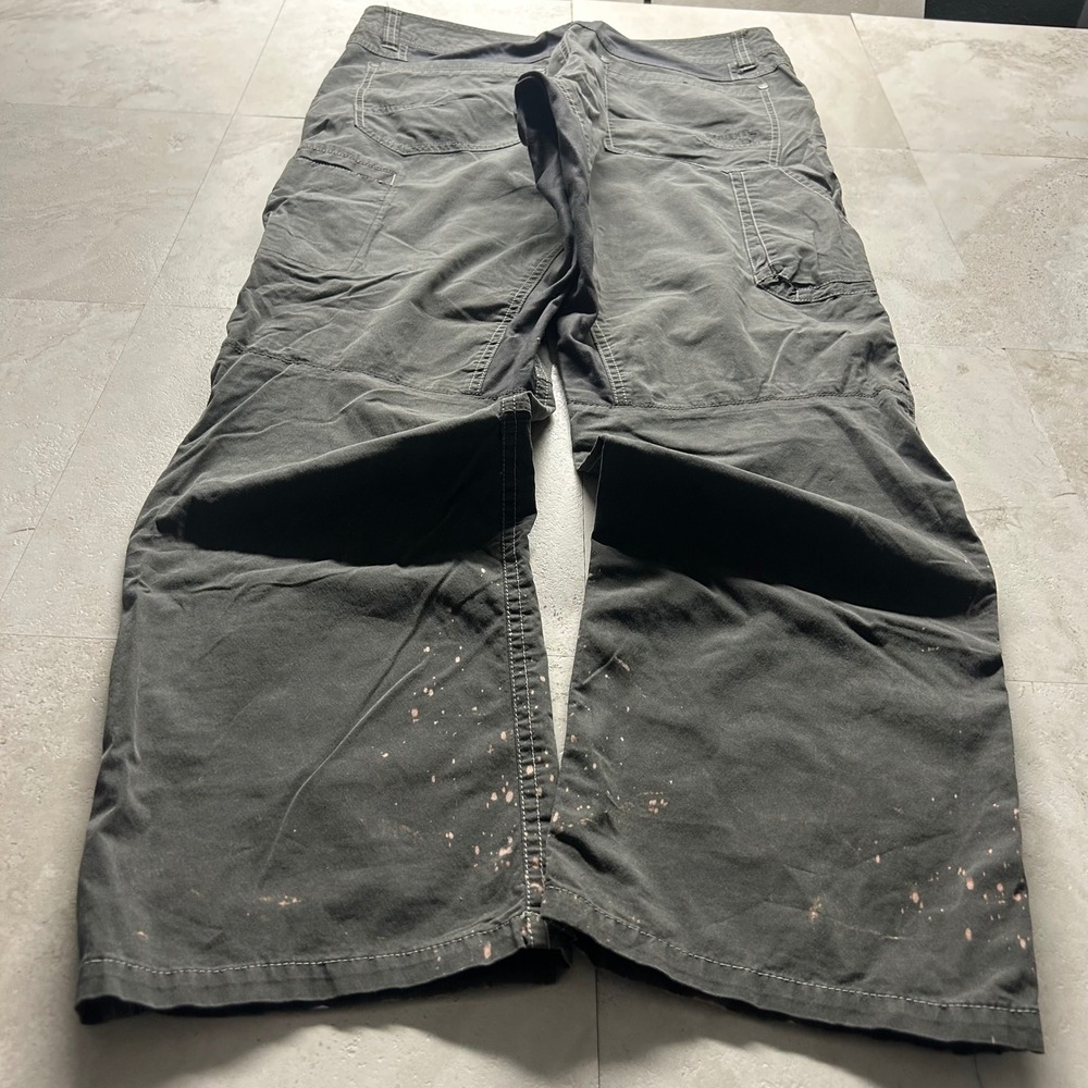 Kuhl Radikl Pants Charcoal Grey Mens 34x30 Hiking Outdoor Workwear Distressed
